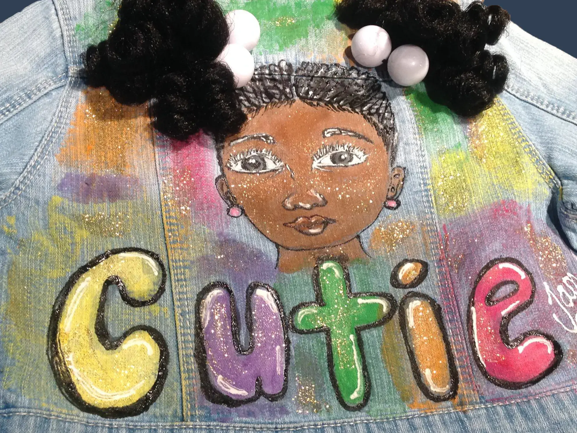 Hand-painted wearable art piece