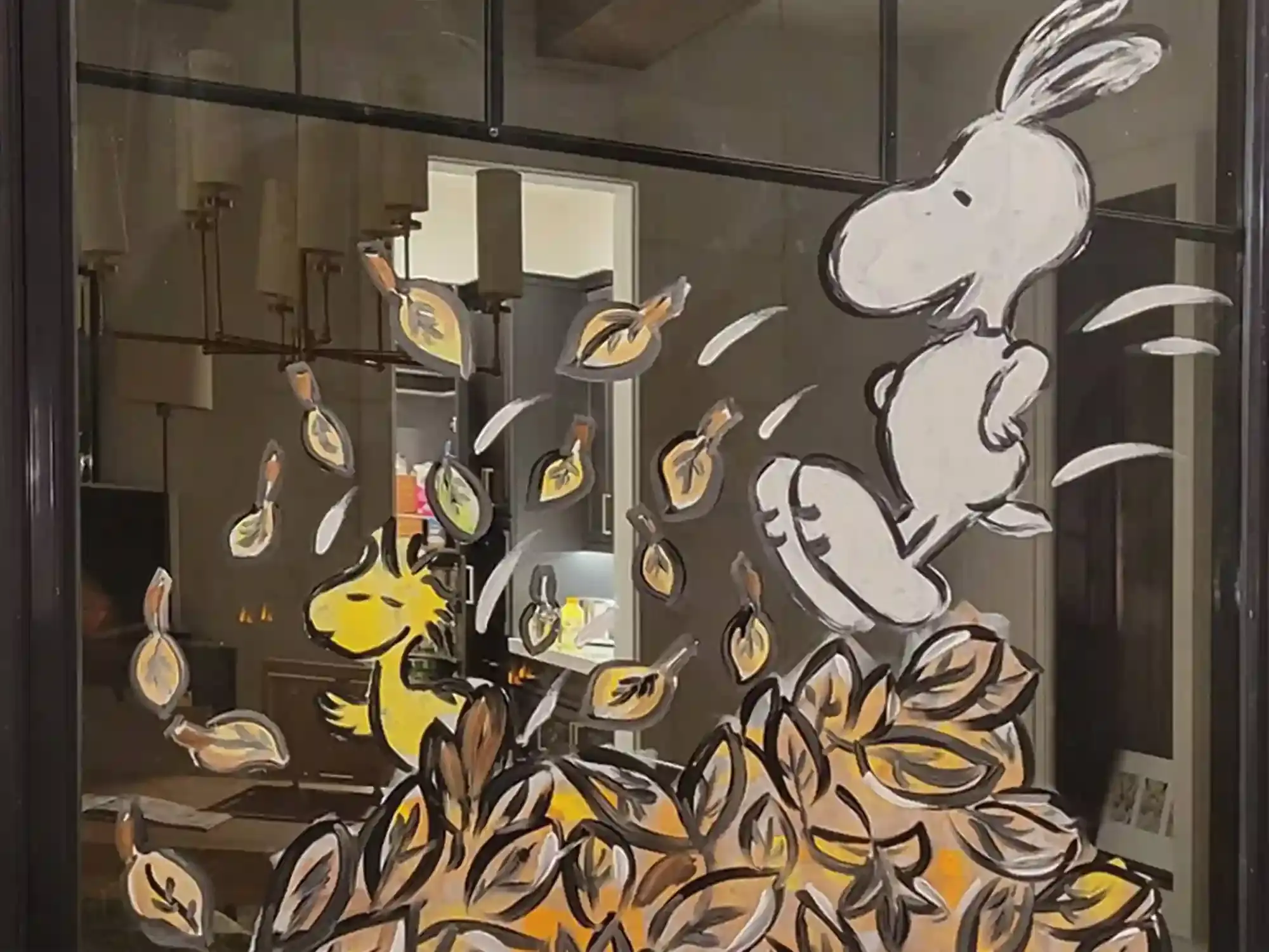 An example of the artist's window designs for storefronts